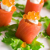 Cocktails de saumon bouchées de saumon